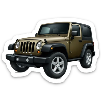 Black Jeep Wrangler car sticker