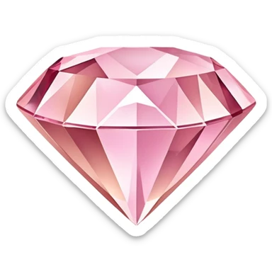 rose gold diamond gemstone with pink hues sticker