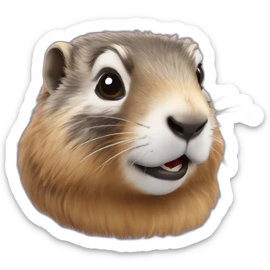 marmotte qui sourit sticker