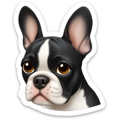 French bulldog black with tan points and brown eyes sticker