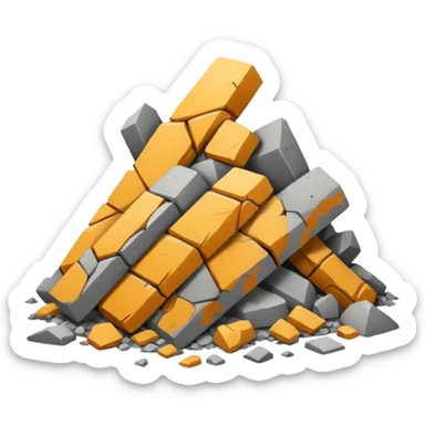 Fallen buildings  sticker