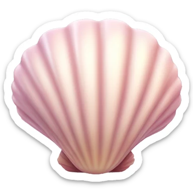 pastel pink shell realistic sticker