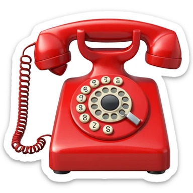 red telephone sticker