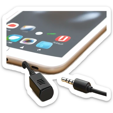 stereo adapter mini jack to big jack for headphones  sticker