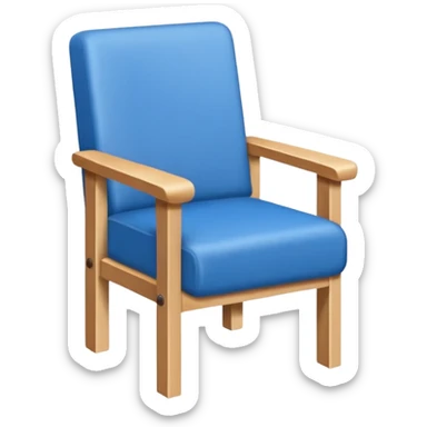 Blue chair sticker