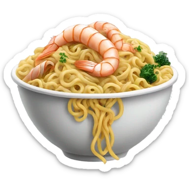 Scrumptious noodles with sea food combined  sticker
