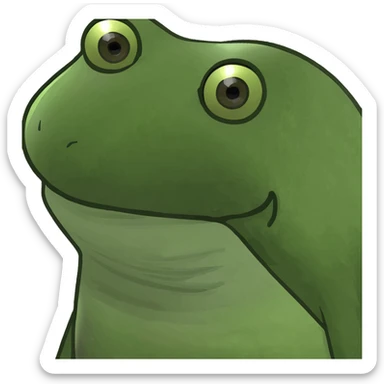 Frog laying out sticker