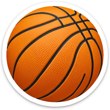 basketball with bold seams sticker