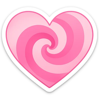 heart with a pink gradient swirl, clean digital illustration, no background sticker