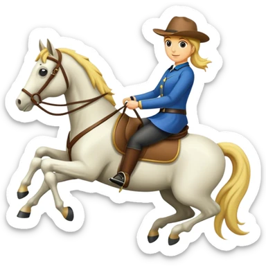 ￼ a horse riding a human ￼ sticker