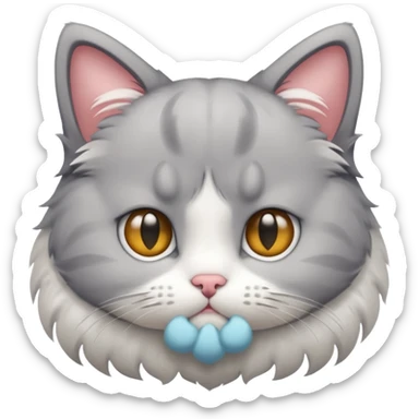 Kitty waiting sad face sticker