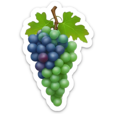 green and red and blue grapes sticker