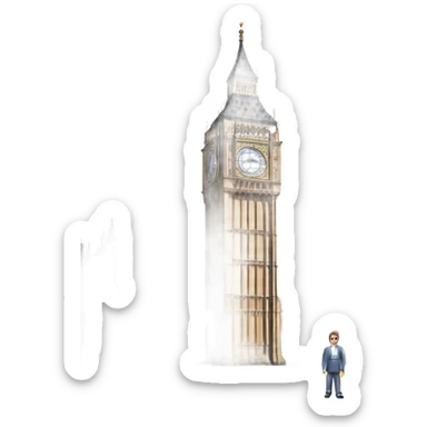 big ben london with a sm sticker
