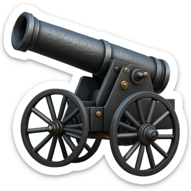 Cannon emoji that blows sticker