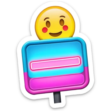 Neon signboard sticker