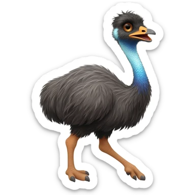funny emu sticker
