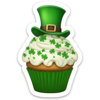 st patric day cupcake sticker