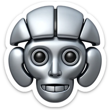 write "AI" with symbol of psychology  sticker