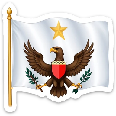 Flagge mit Adler Aramäisch  sticker