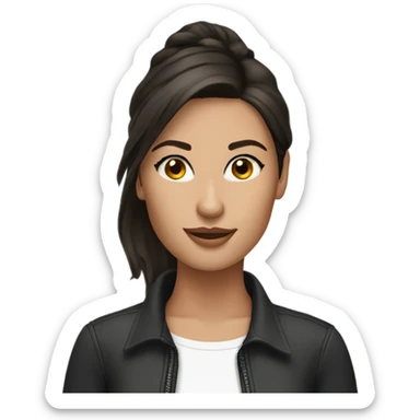 brunette model sticker