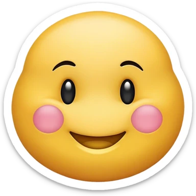 The regular smiley face emoji but chubby  sticker
