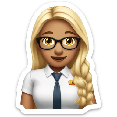 pig girl working as a hotel recepcionist at Ibis Hotel sticker