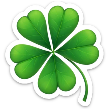 Make a Emoji of five leaf clover only not the lipstick only the 5 leaf clover sticker