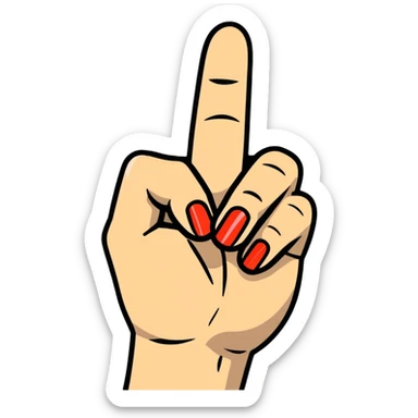 middle finger hand gesture sticker