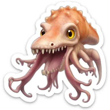 tyrannosaurus rex squid sticker