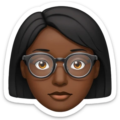 Armpit nook black hair glasses sticker