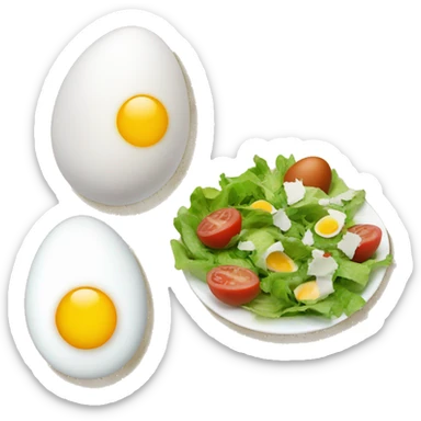 scrembled eggs and a salad sticker