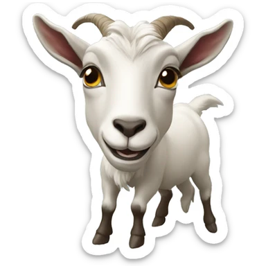 a bucking goat sticker