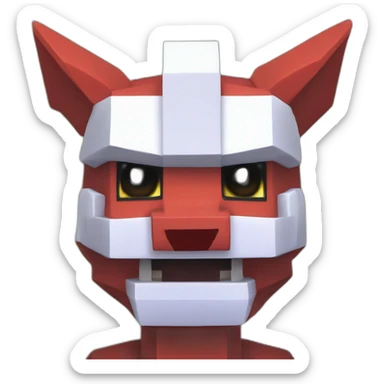 Pixelmon Minecraft Head Skin Reddragon sticker