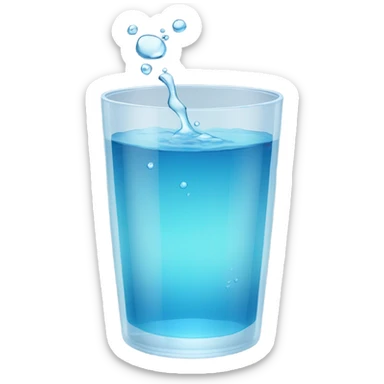 Vaso de agua sticker