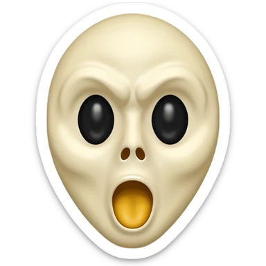 Un emoji de scream sticker