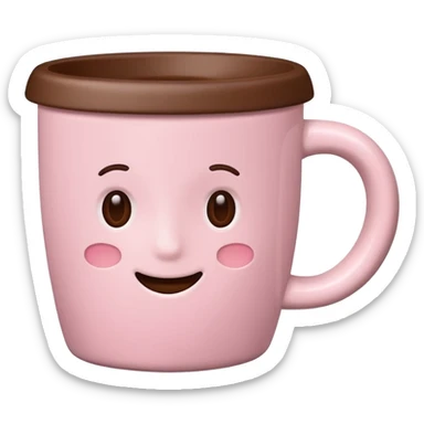 light pink coffee cup sticker