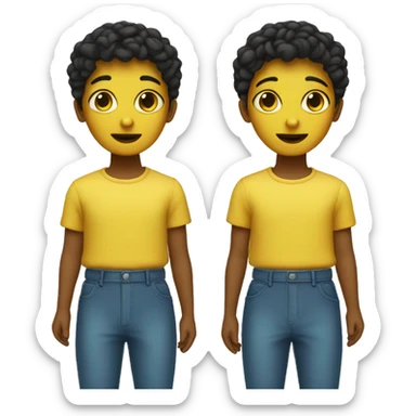 Two yellow Gemini twins  sticker