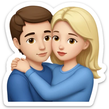 Hugging and kissing sticker