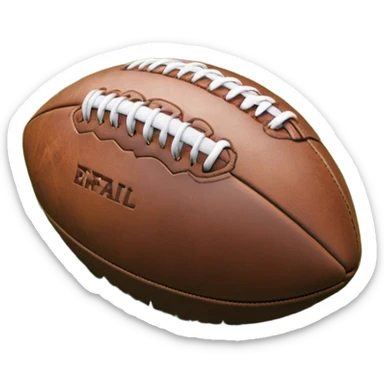 Cinematic Realistic image of an AFL ball resting on a lush, grassy field, showcasing weathered leather textures and intricate markings, bathed in soft, natural lighting that emphasizes its iconic role in the game sticker