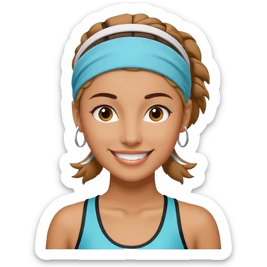 sportive woman with headband

 sticker