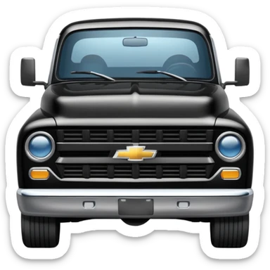 Black Chevy Truck sticker