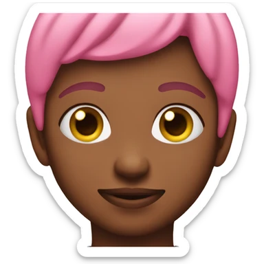 Cute pink emoji sticker