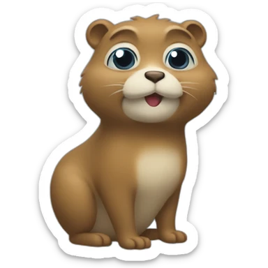 blue golang gopher like trully sticker