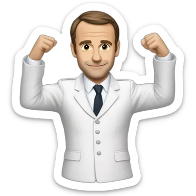 Macron qui fait un doigt dhonneur sticker