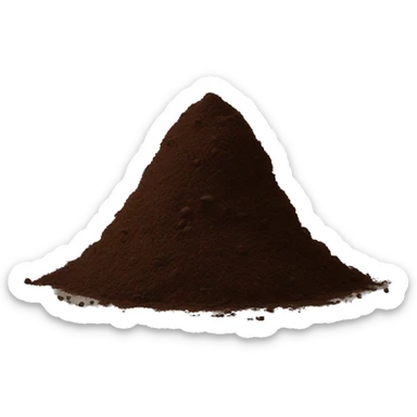 pile of coffee grounds sticker