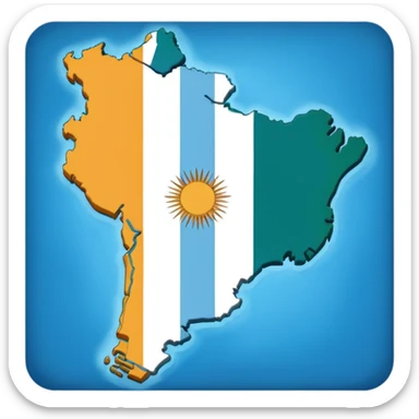 argentine map sticker