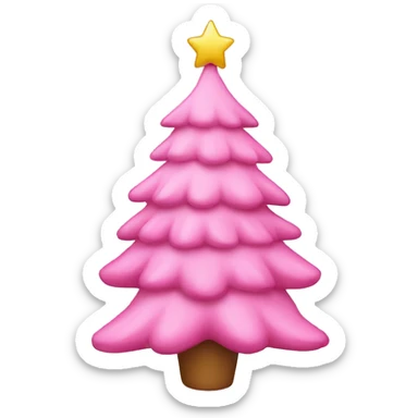Pink Christmas tree  sticker