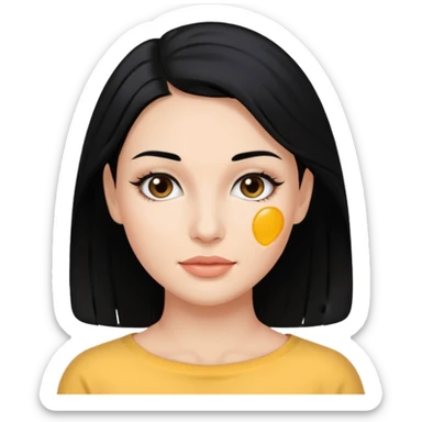 chemical peel skin black hair woman sticker