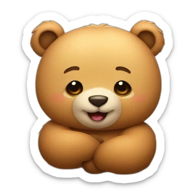 Cute bear trying to hug  sticker