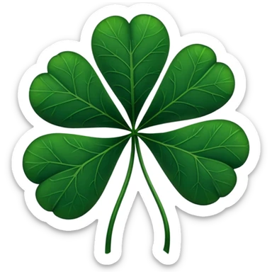 Five leaf clover in black clover in red and black colour  sticker